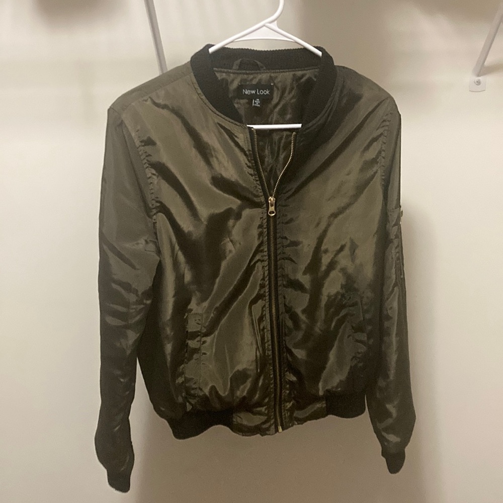 Olive green bomber jacket